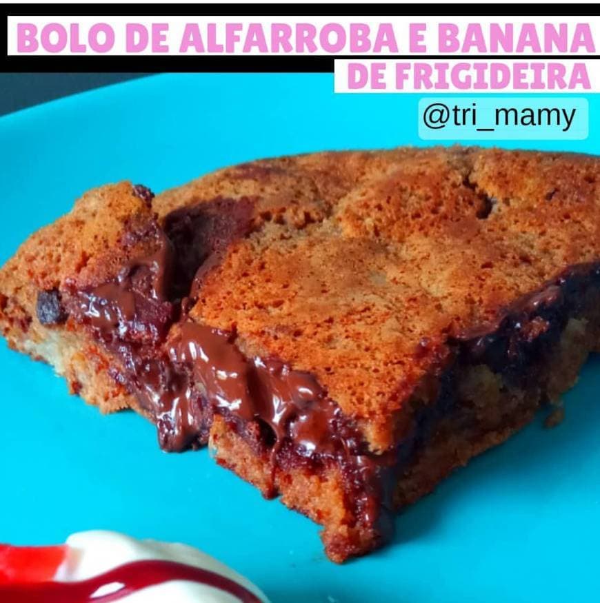 Fashion Bolo de alfarroba e banana de frigideira