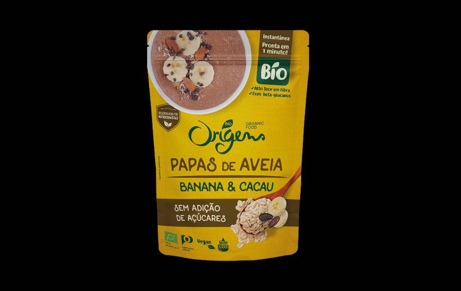 Producto Papas de aveia de banana e cacau