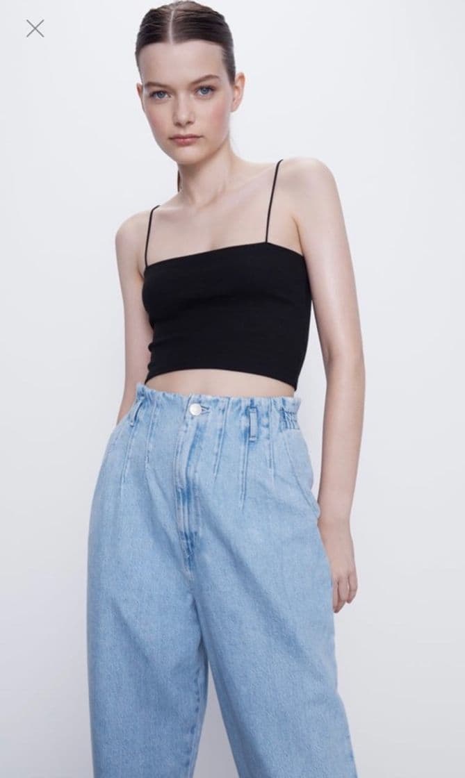 Moda CROP TOP ALÇAS PRETO