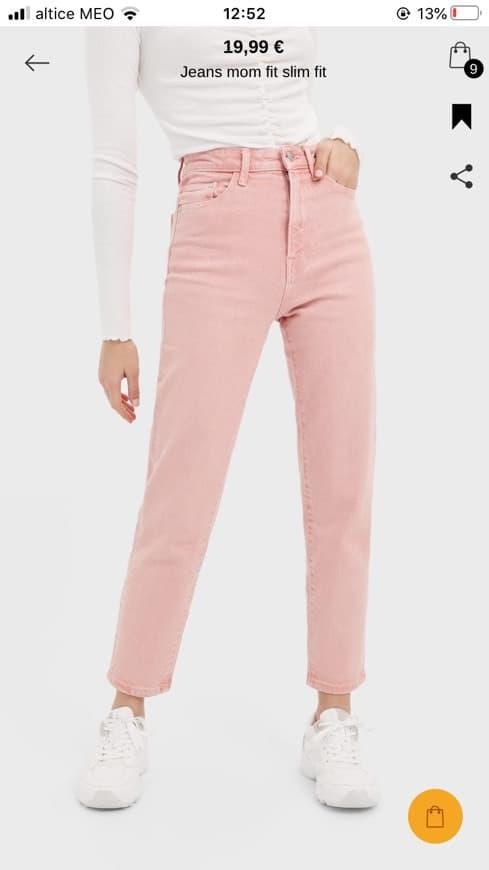 Moda Pink mom jeans