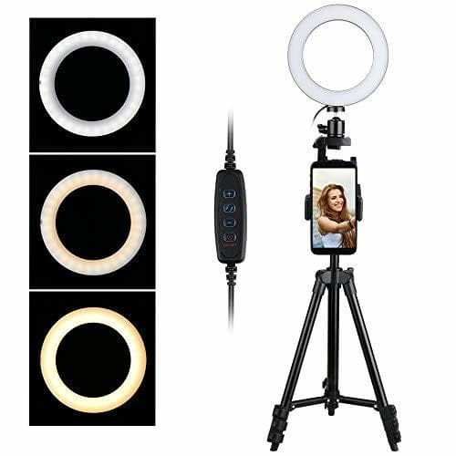 Electrónica Thlevel Luz de Anillo de 6" con Soporte de trípode para Selfie