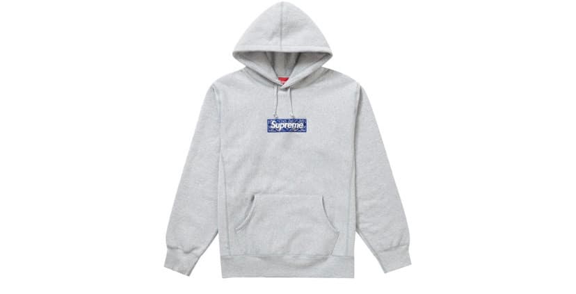 Fashion Supreme Bandana Box Logo Hooded Sweatshirt Heather Grey