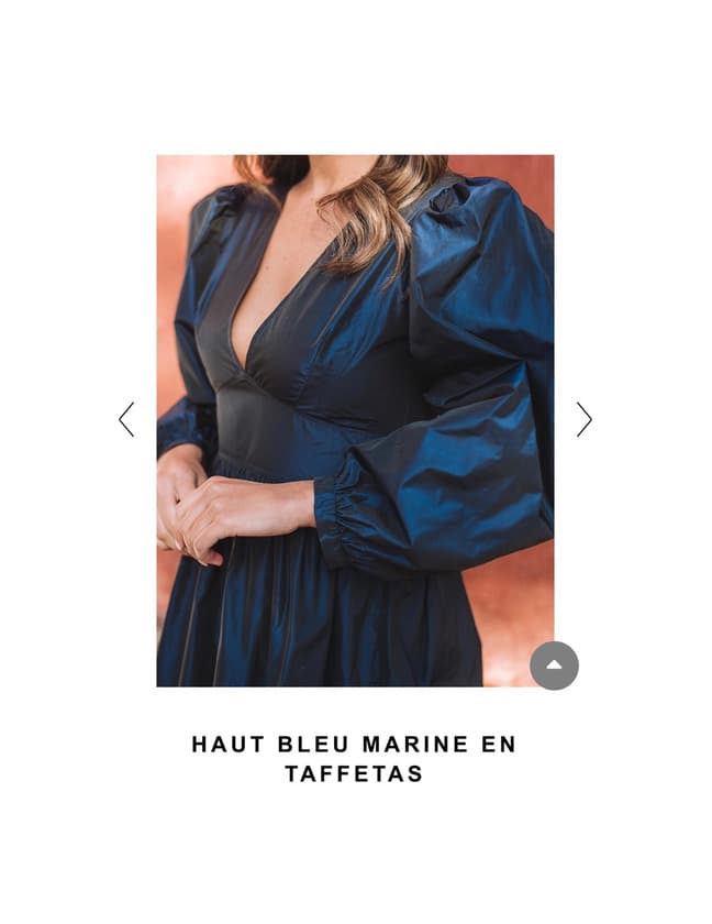 Product HAUT BLEU MARINE EN TAFFETAS