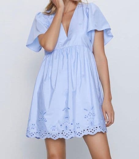 Producto Vestido azul bordado