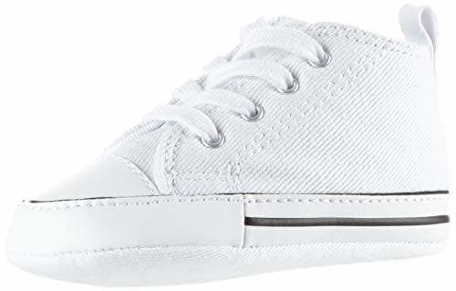 Moda Converse CT First Star Toile, Botines de Lona Bebé-Niños, Blanco