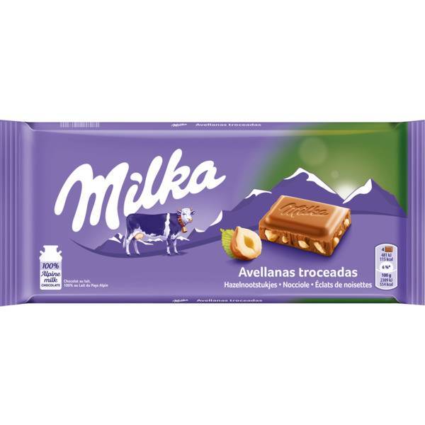 Moda Milka chocolate e avelã 