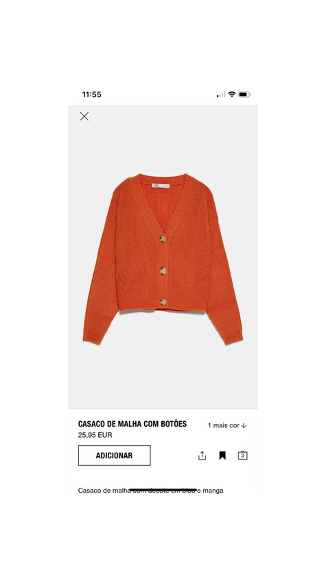 Product Casaco malha ZARA 