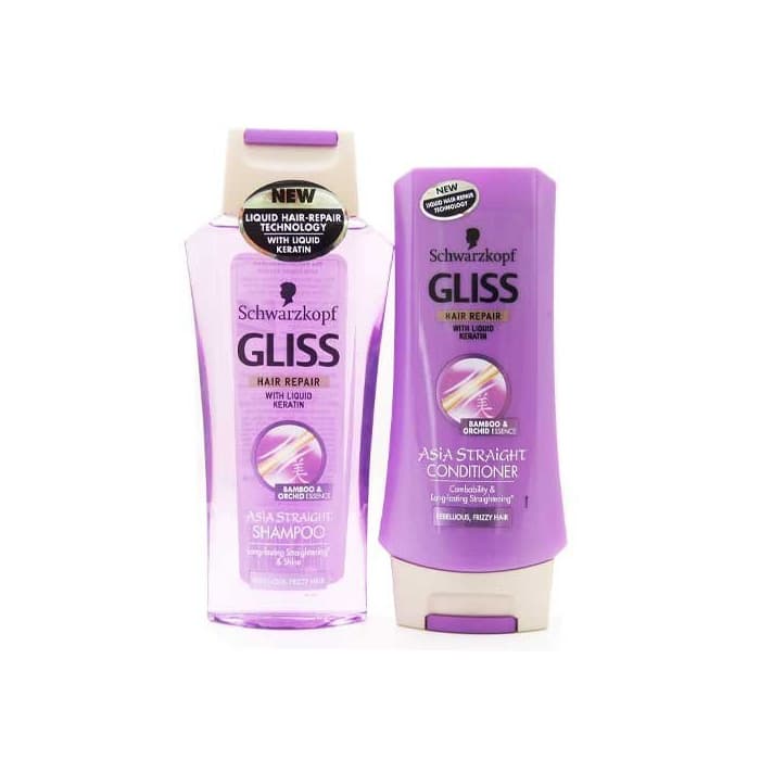 Beauty Schwarzkopf Gliss Hair Repair anti-frizz efecto Asia recto juego de champú y