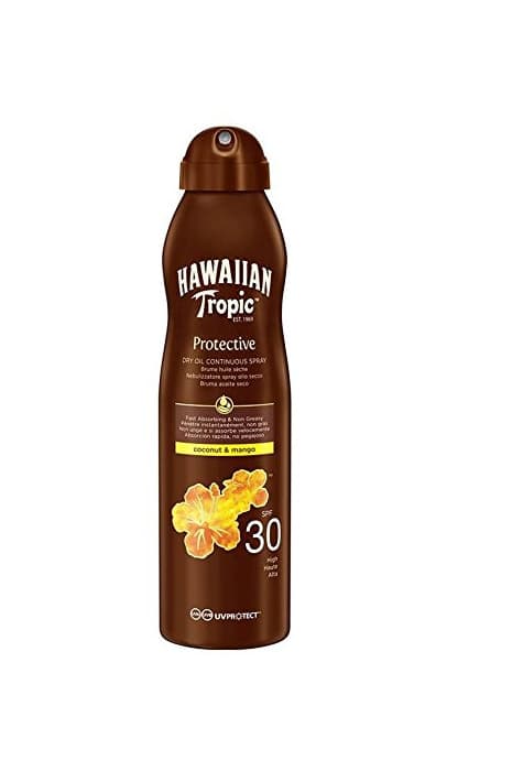 Belleza Hawaiian Tropic Protective Bruma Aceite Seco SPF 30 - Aceite bronceador en