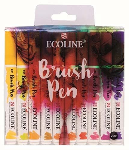 Product Royal Talens Ecoline Pluma Del Cepillo Conjunto De 20 Marcadores