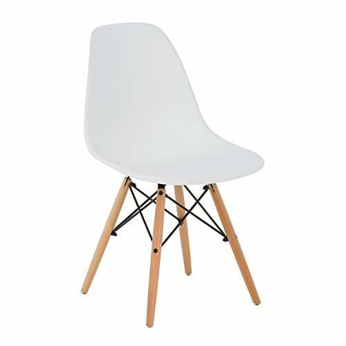 Elemento de la categoría hogar SKLUM Pack 6 SILLAS Brich Scand Blanco Madera Natural -