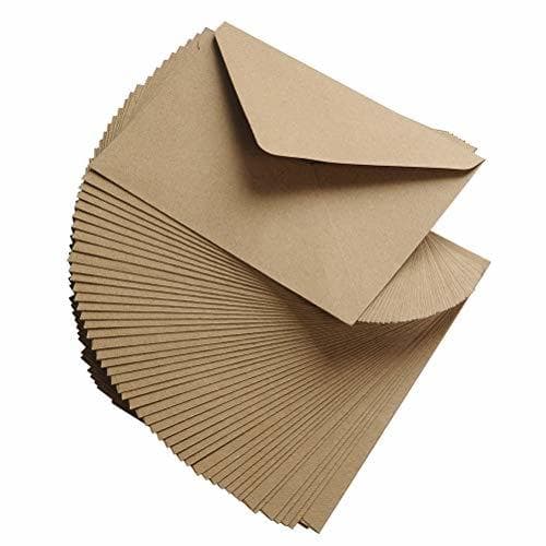 Product YOTINO 50Pcs Sobres Kraft 130 Gramos Papel Kraft Natural para Sobres de