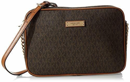 Moda Michael Kors - Jet Set Travel Logo Crossbody, Bolsos bandolera Mujer, Marrón