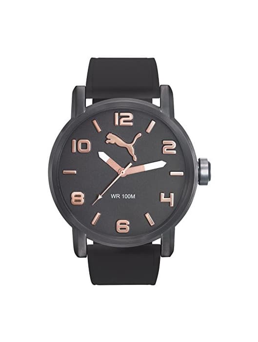 Moda Puma Alternative Round - Reloj análogico de cuarzo con correa de silicona