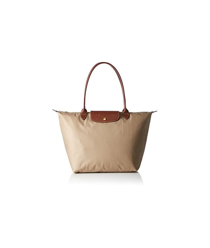 Fashion Longchamp - Bolsa de Sintético Mujer, color Beige, talla 19x30x31 cm