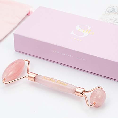 Beauty Jade Face Roller Rose Quartz 100% Superior y natural para tonificación facial