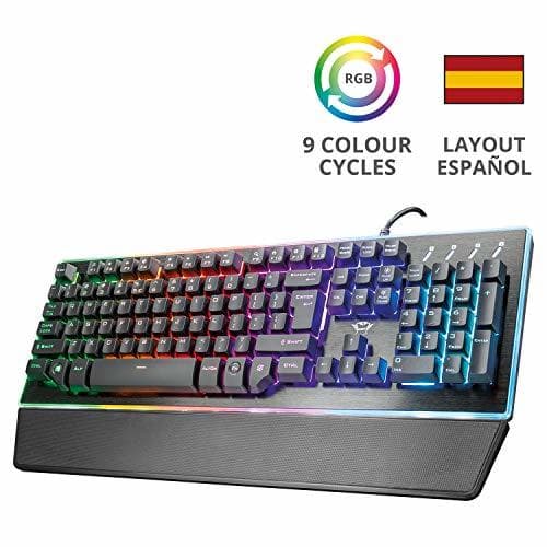 Electrónica Trust Gaming GXT 860 Thura - Teclado Gaming LED Semi mecánico