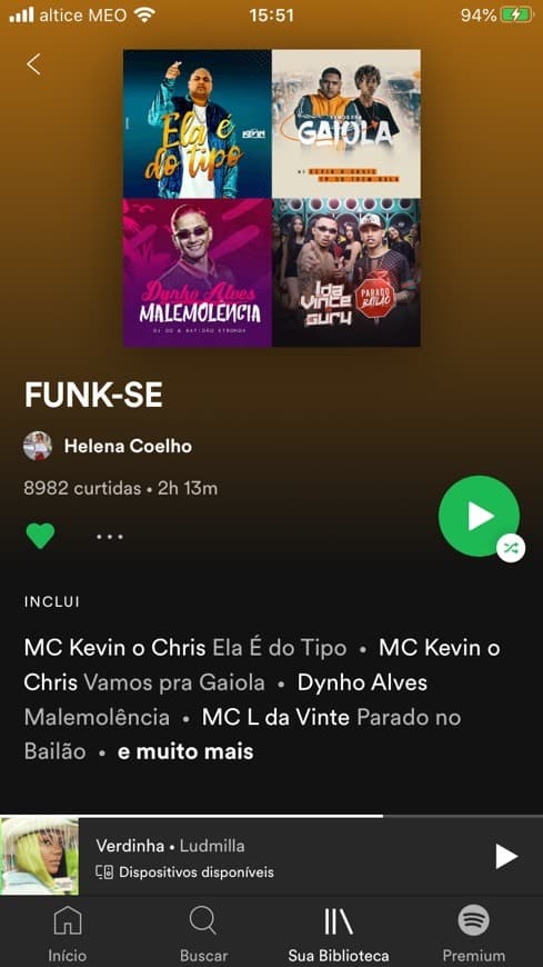 Canción Funk de Helena Coelho 