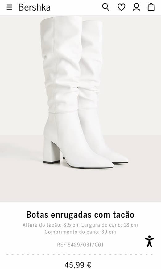 Moda Botas enrugadas bershka 