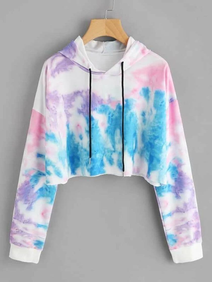 Fashion Tie dye sudadera corta