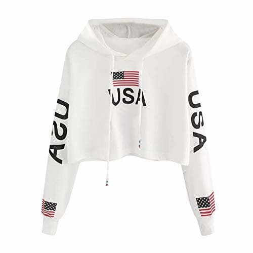 Fashion Sudaderas Cortas Adolescentes Chicas - Invierno Mujer Manga Larga Sudaderas con Capucha,