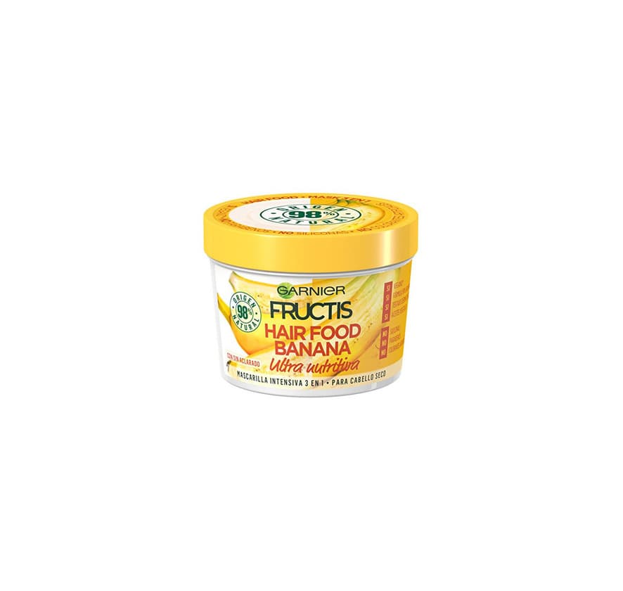 Belleza Garnier Fructis Hair Food Mascarilla Capilar 3 en 1 Banana Nutritiva para