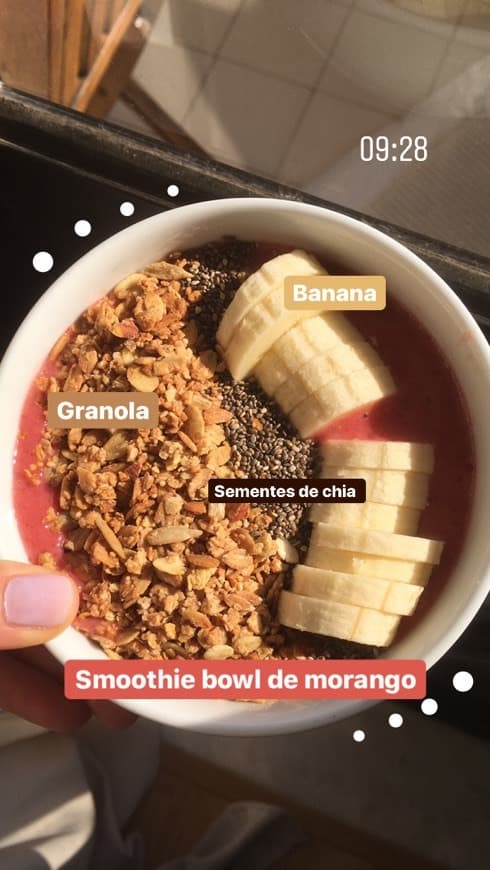 Fashion Smoothie bowl de morango 