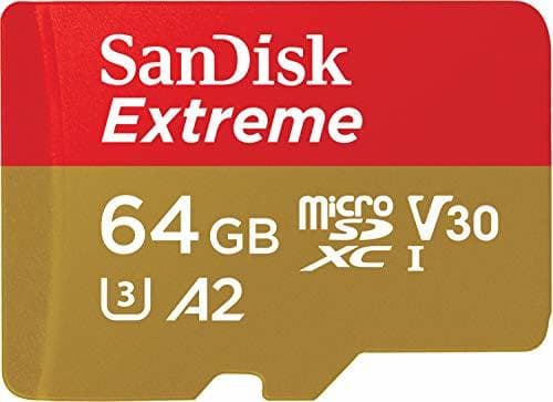 Electrónica SanDisk Extreme - Tarjeta de memoria microSDXC de 64 GB con adaptador SD