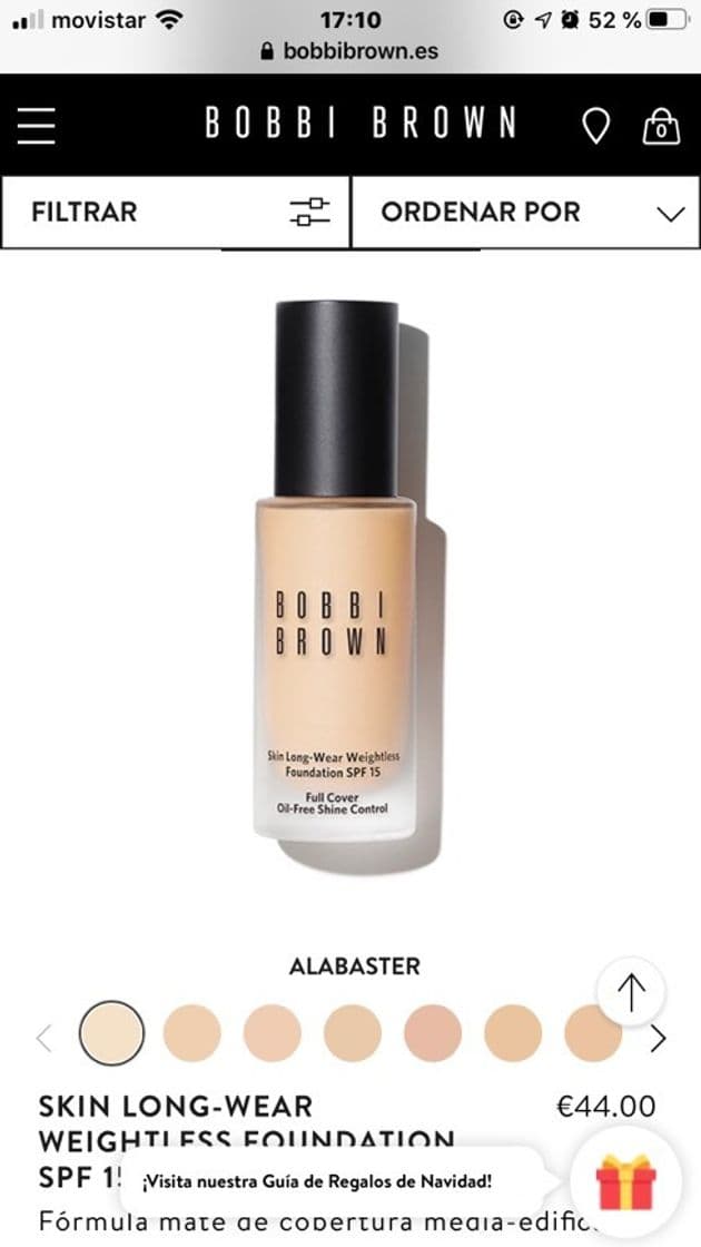 Producto Skin Long-Wear Weightless Foundation SPF 15