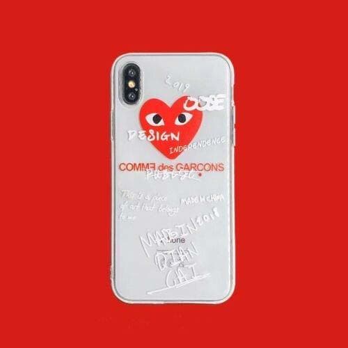 Lugar yanmeishop CDG Play Comme Des Garcons Soft Silicone Case Cover for iPhone