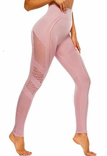 Producto FITTOO Leggings Sin Costuras Corte de Malla Mujer Pantalon Deportivo Alta Cintura