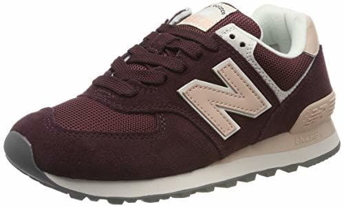 Moda New Balance 574v2, Zapatillas para Mujer, Rojo