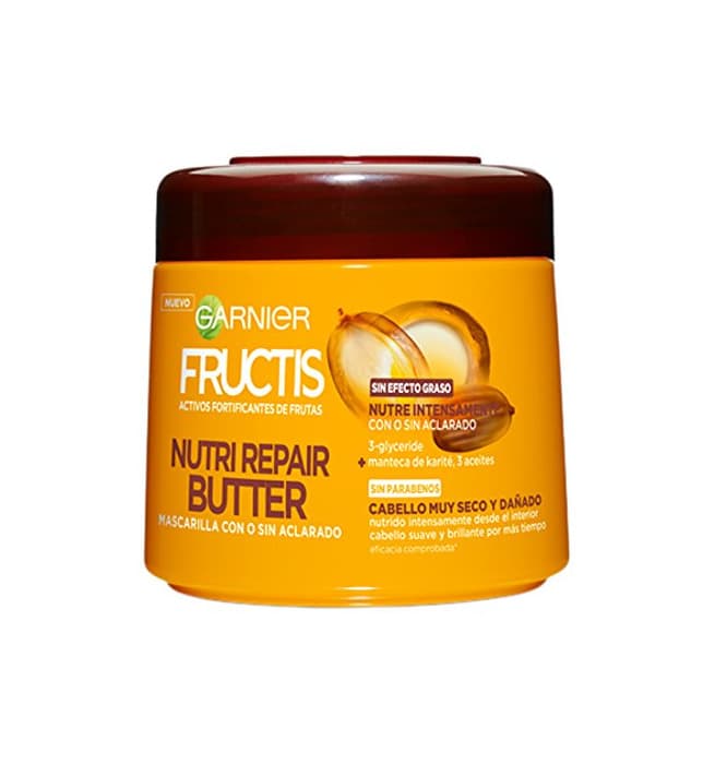 Belleza Garnier Fructis Mascarilla Nutri Repair Butter - 300 ml - [pack de 2]