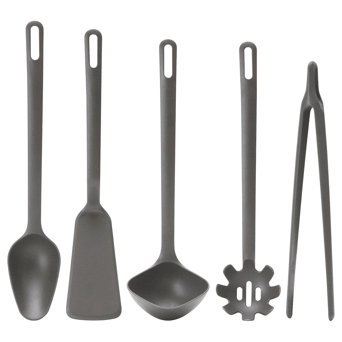 Fashion FULLÄNDAD Utensilios de cocina 5 piezas, gris - IKEA