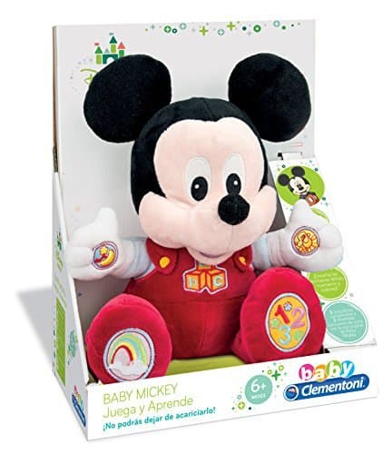 Producto Clementoni- Animales de Cine y Television Peluche Juega y aprende Mickey, Color