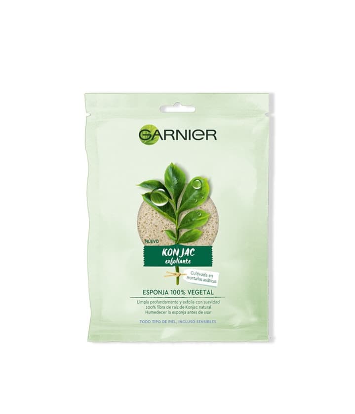 Beauty Garnier BIO Esponja Exfoliante Limpiadora de Konjac Natural