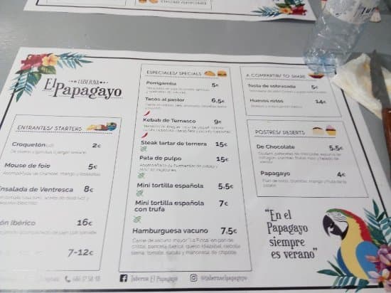 Restaurantes Taberna El Papagayo