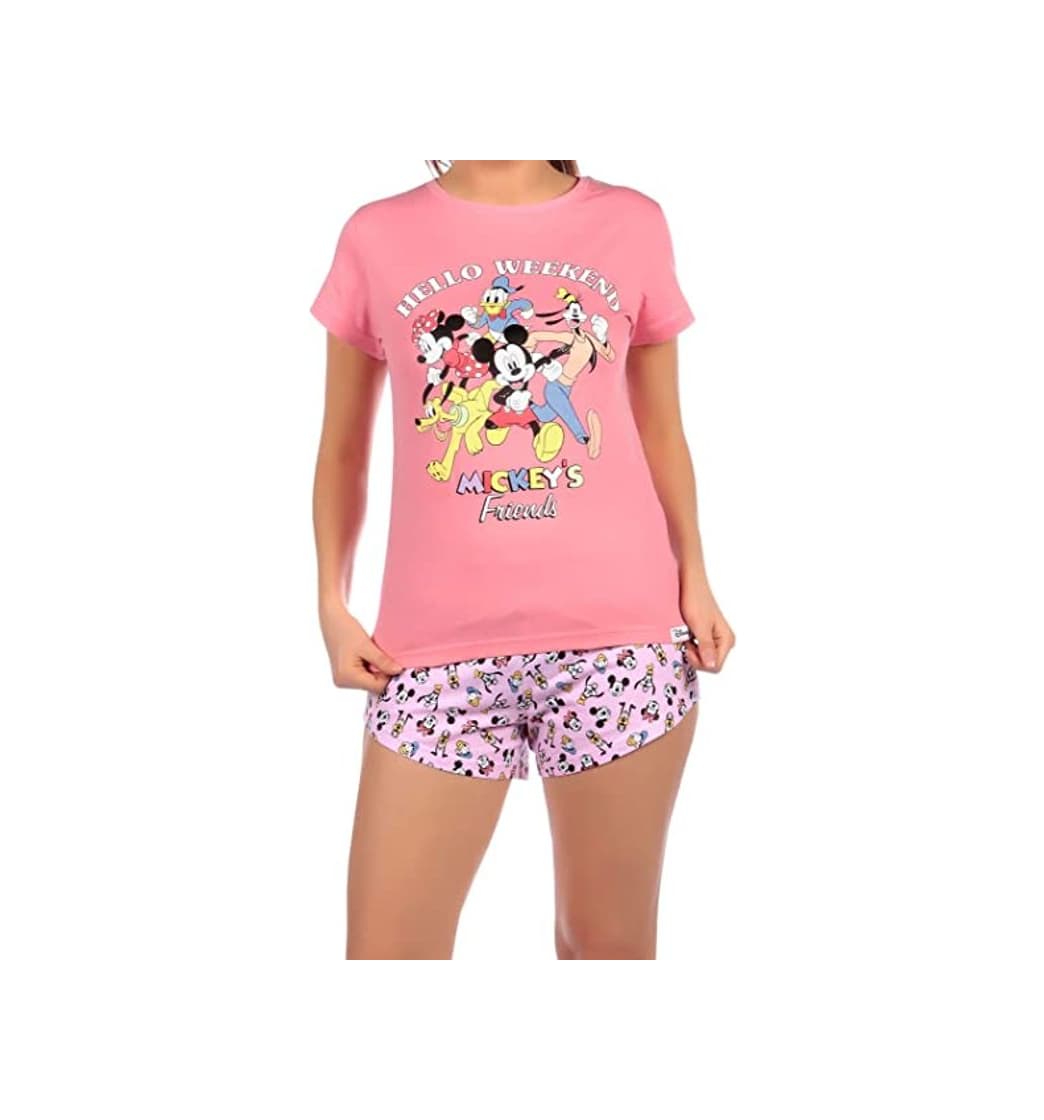 Product Disney Pijama para Mujer Mickey Mouse Minnie Mouse y y Amigos Rosa Medium