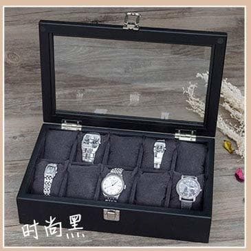 Electronic MJJKIO Reloj Organizador Soporte Vintage Relojes de Pulsera de Madera 12 Rejillas