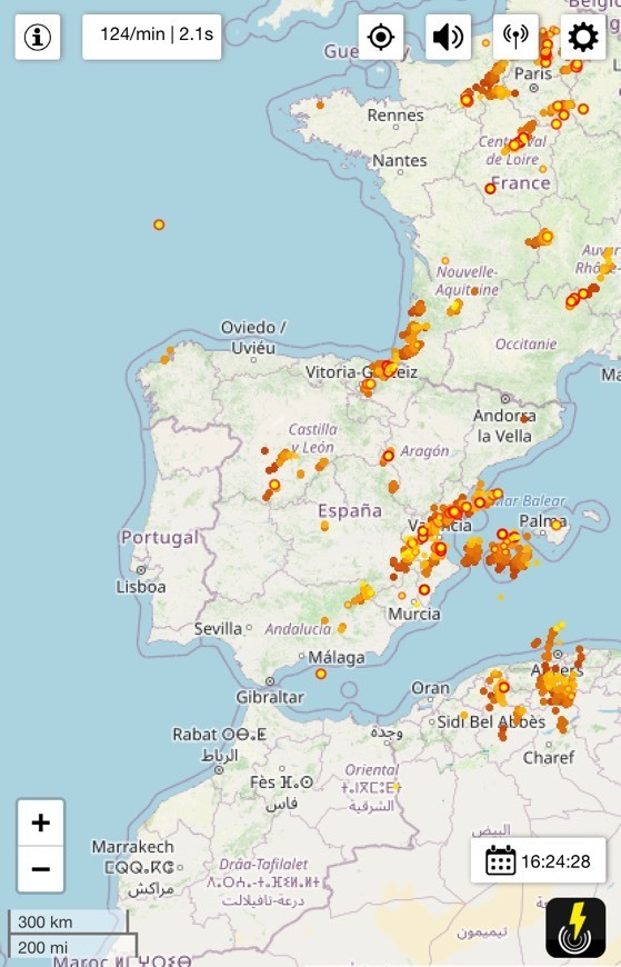 Moda Real Time Lightning Map :: LightningMaps.org