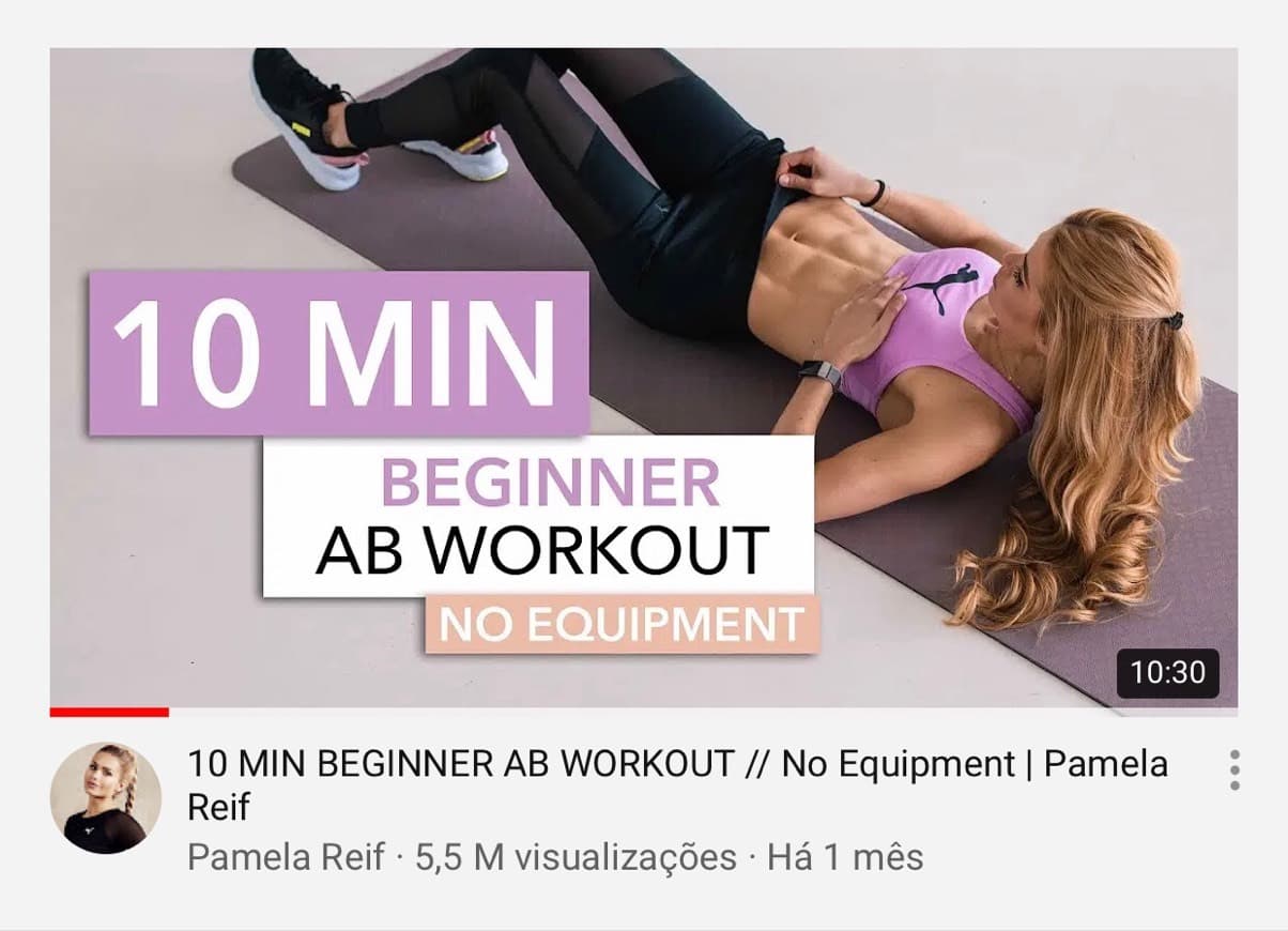 Moda Treino de 10min ABDOMINAL 