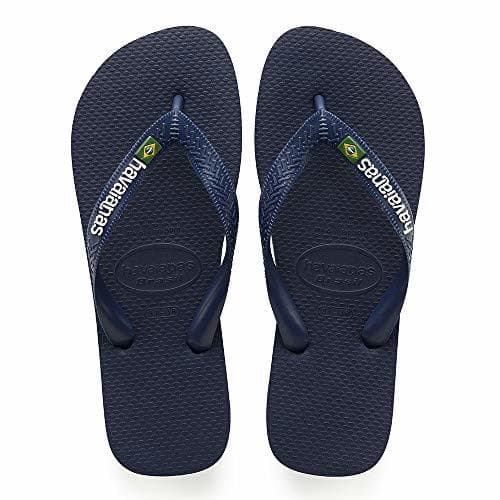 Fashion Havaianas Brasil Logo Chanclas Unisex adulto, Azul