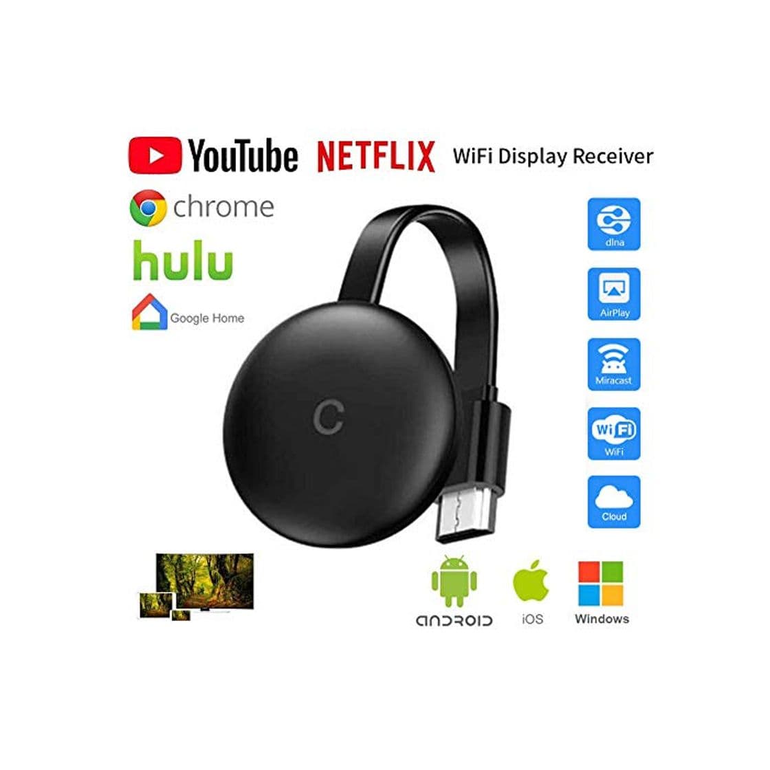 Product Stick De TV para El Nuevo Google Chromecast 3 para Netflix Youtube