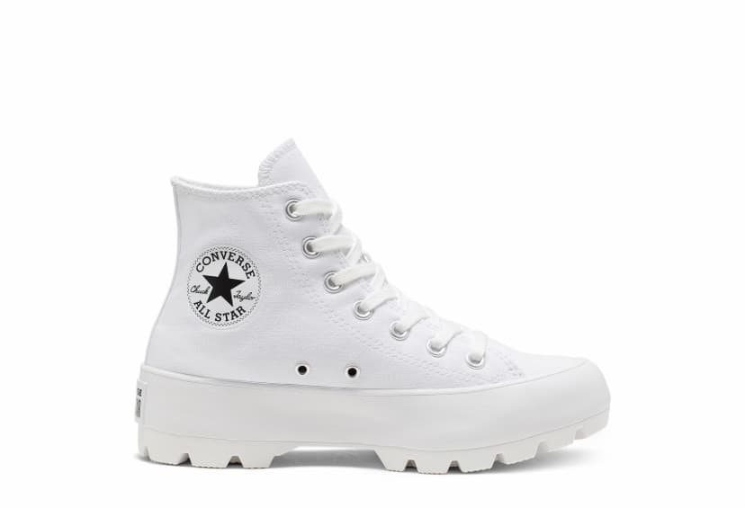 Fashion Converse Chuck Taylor All Star Lugged Mujer Blanco Hi Zapatillas-UK 4