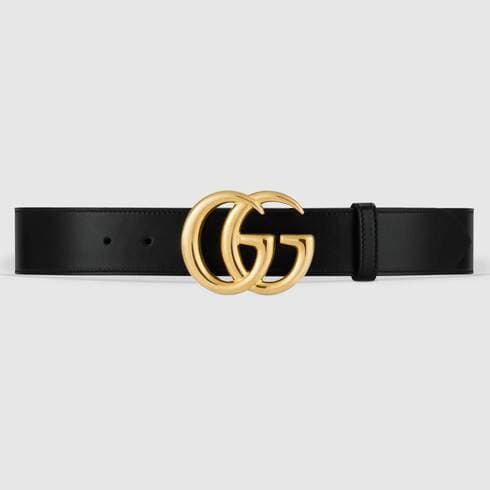 Producto GG Marmont leather belt with shiny buckle