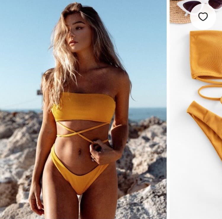 Moda Biquíni amarelo 