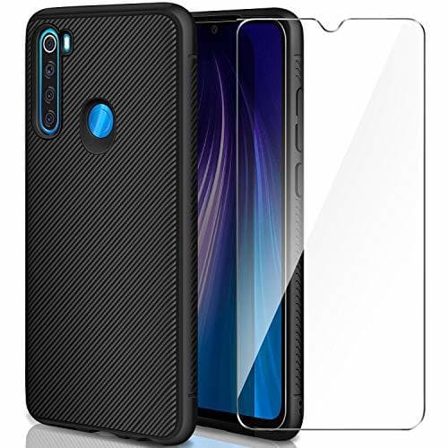 Product AROYI Carcasa Xiaomi Redmi Note 8 Funda Silicona & Protector Pantalla Cristal