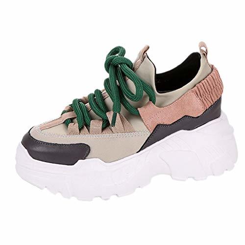 Moda QUICKLYLY Zapatillas de Mujer Zapatos de Corriendo Calzado Casual y Deportivo Planas