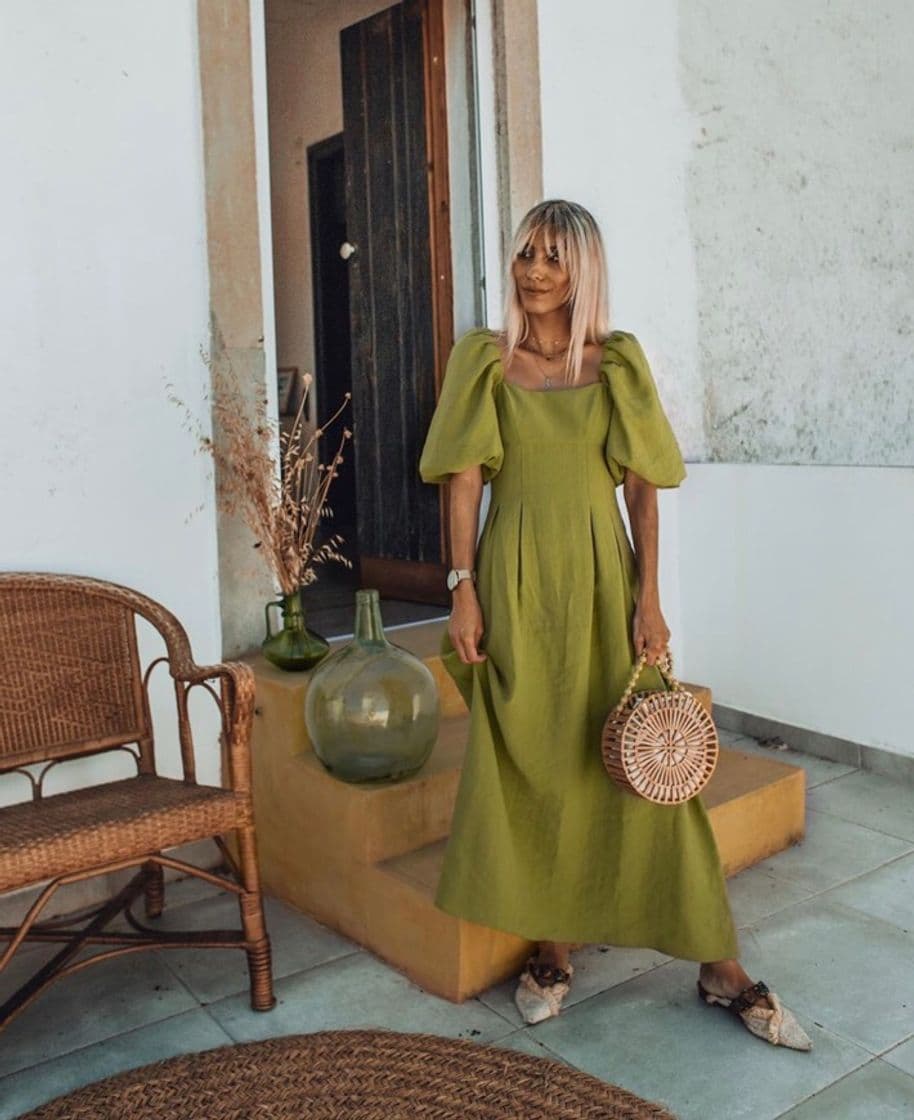 Fashion Zara Green Dress