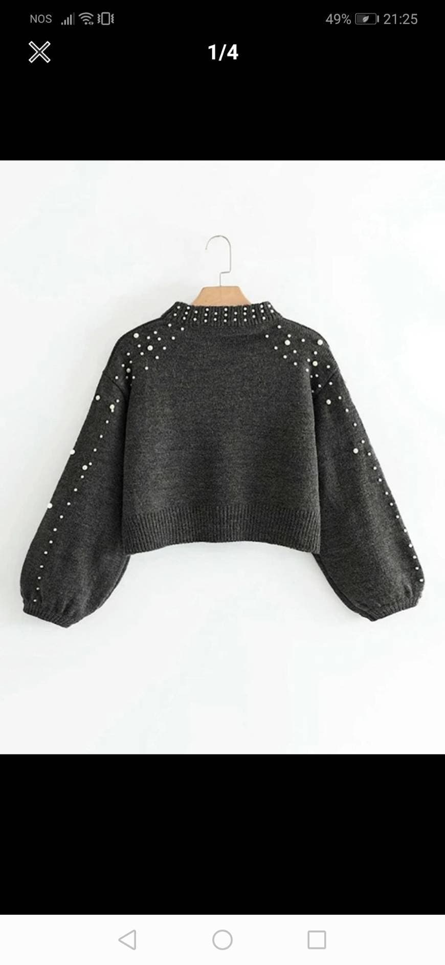 Fashion Shein: sweater com pérolas 